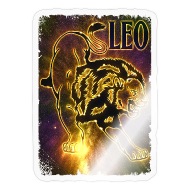 Leo Zodiac Sign Lion Birthday July August' Sticker